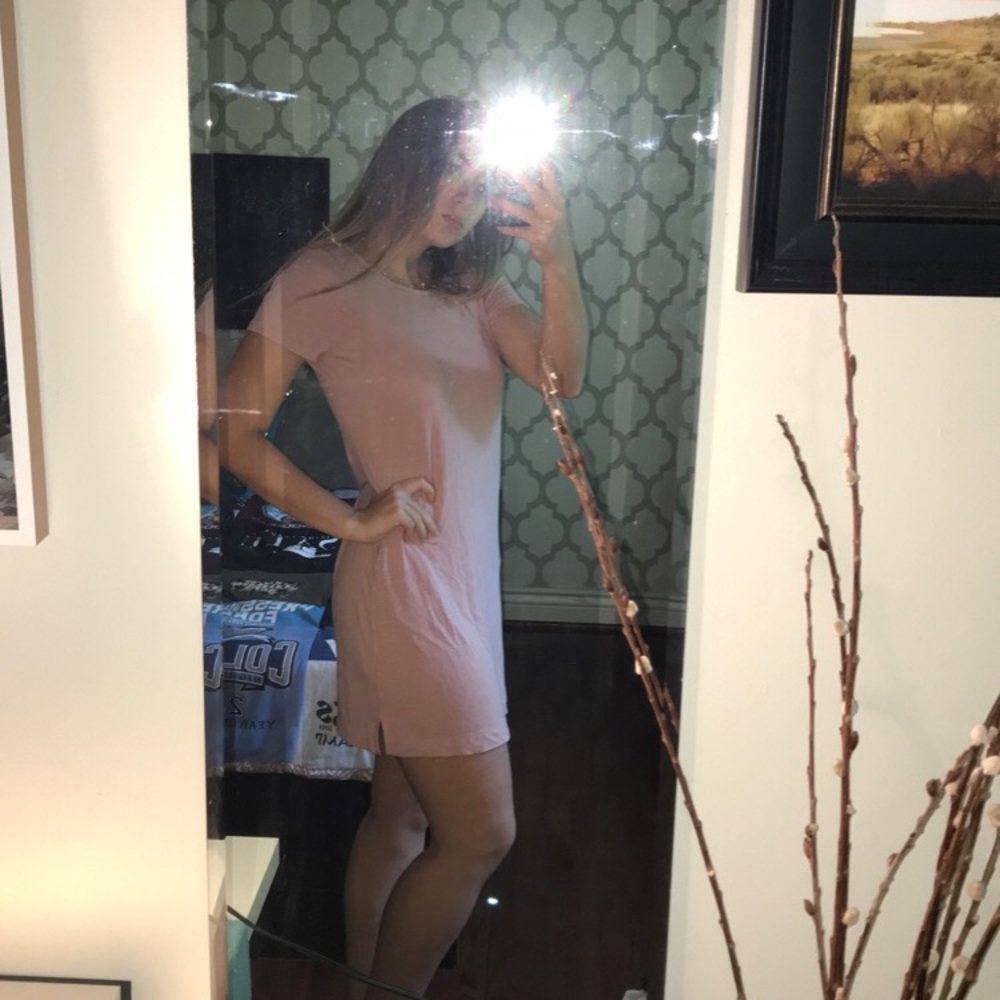 A short pink Olive&Oak dress. It has pockets!